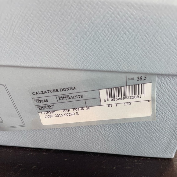 PRADA gunmental pumps - never worn - NIB - Picture 5 of 9